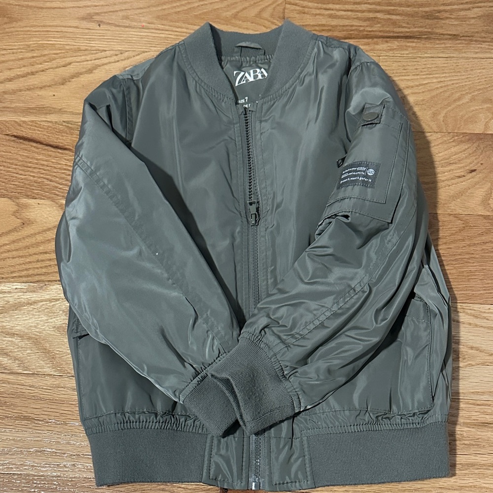 Zara Kids Charcoal Bomber Jacket